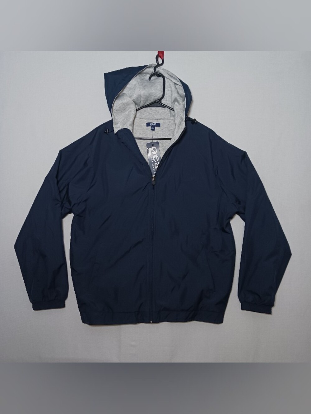 Gear For Sports Mens Windbreaker Hooded Field Jacket Medium Navy Blue NWT